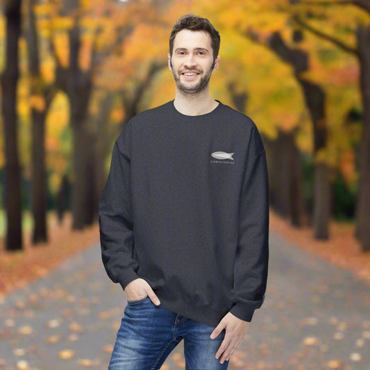 CHRISTBRIDE "Saved" Midweight Softstyle Fleece Crewneck Sweatshirt for Him